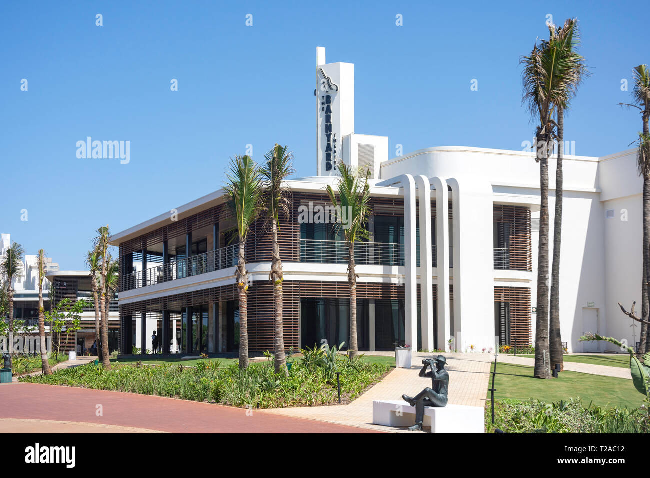 Art Deco Barnyard Theater an Suncoast Casino und Unterhaltung Welt, Suncoast Boulevard, Durban, KwaZulu-Natal, Südafrika Stockfoto
