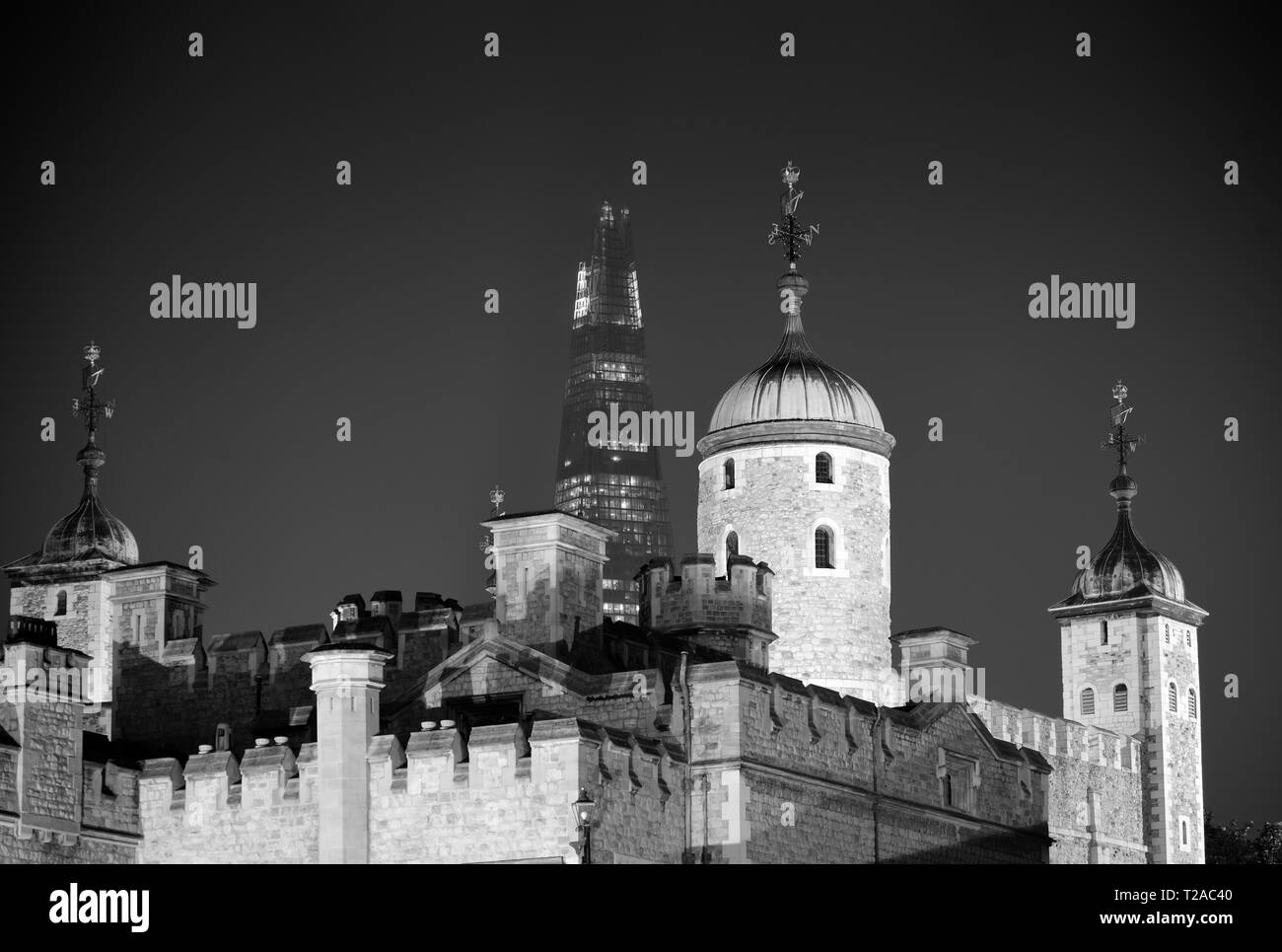 Historisches Gebäude London Tower als Wahrzeichen in UK Stockfoto