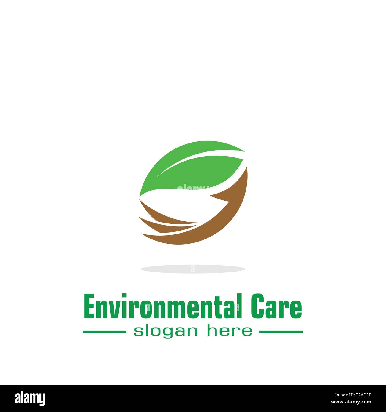 Umweltschutz logo, Hand leaf logo Vorlage, Vektor icon. Stock Vektor