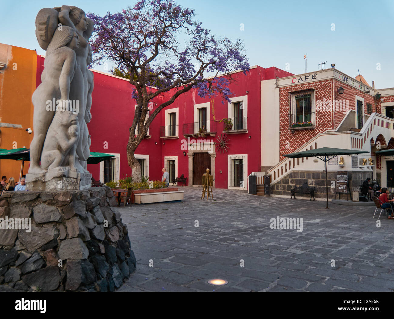 Platz und das Denkmal der mexikanische Künstler Viertel, Barrio Del Artista, Calle 8 Norte, Puebla, Mexiko Stockfoto