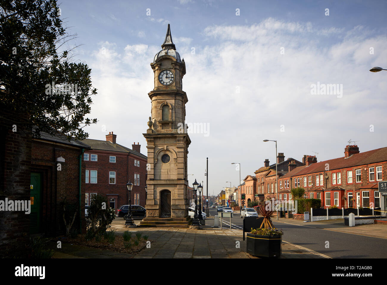 Renaissance Picton Glockenturm aus dem 19. Jahrhundert Denkmalgeschützte Wavertree, Liverpool, entworfen, James Picton, Denkmal für Frau Sarah Pooley, die ha Stockfoto Renaissance Picton Glockenturm aus dem 19. Jahrhundert Denkmalgeschützte Wavertree, Liverpool, entworfen, James Picton, Denkmal für Frau Sarah Pooley, die ha Stockfoto