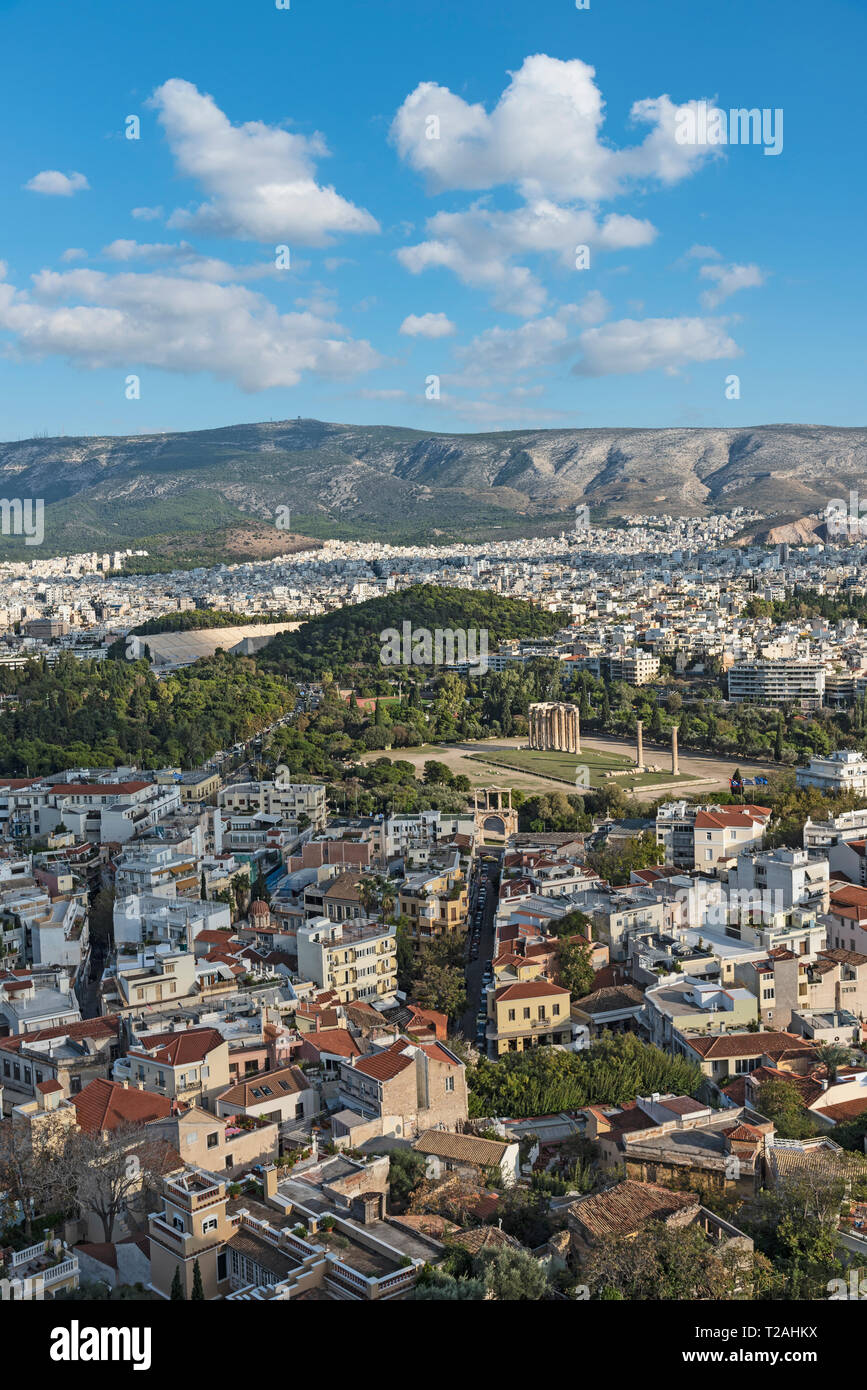 Stadtbild von Athen, Griechenland Stockfoto