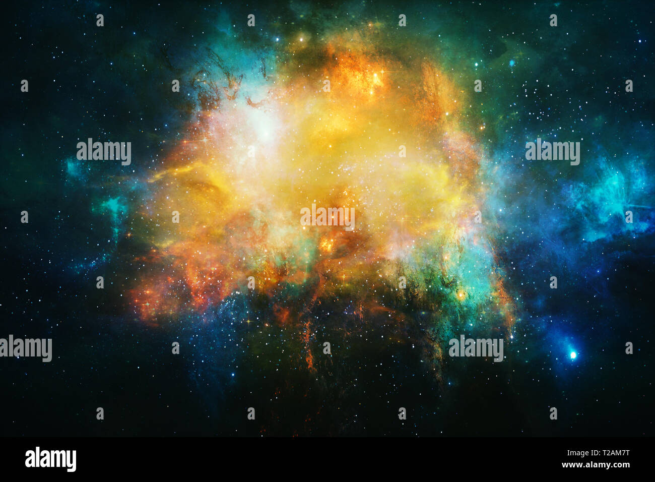 Galaxien, Sterne und Nebel in awesome Raum Bild. Bunte science fiction ...