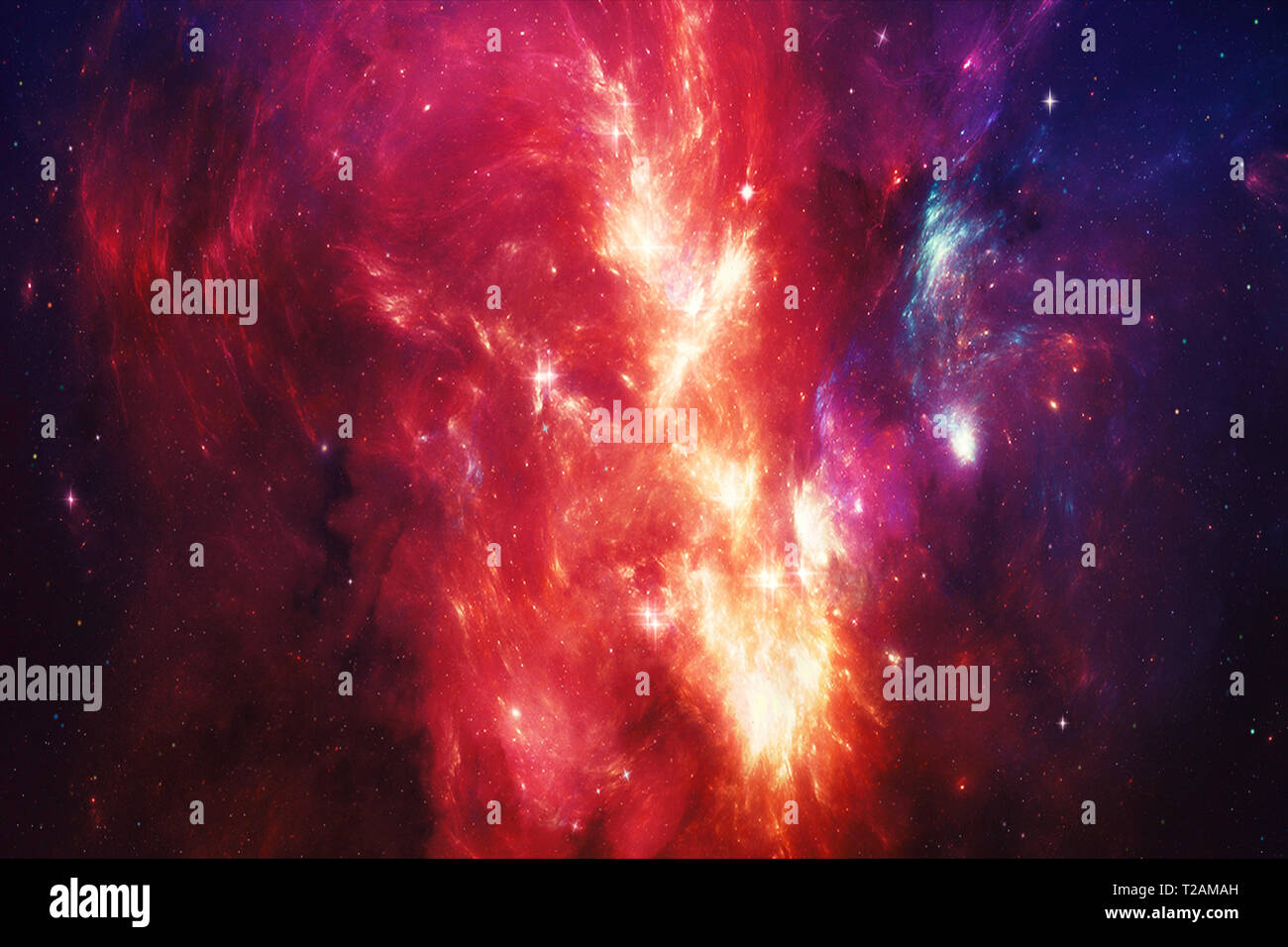 Abstrakten wissenschaftlichen Hintergrund - Galaxie und Nebel im Raum. Stockfoto