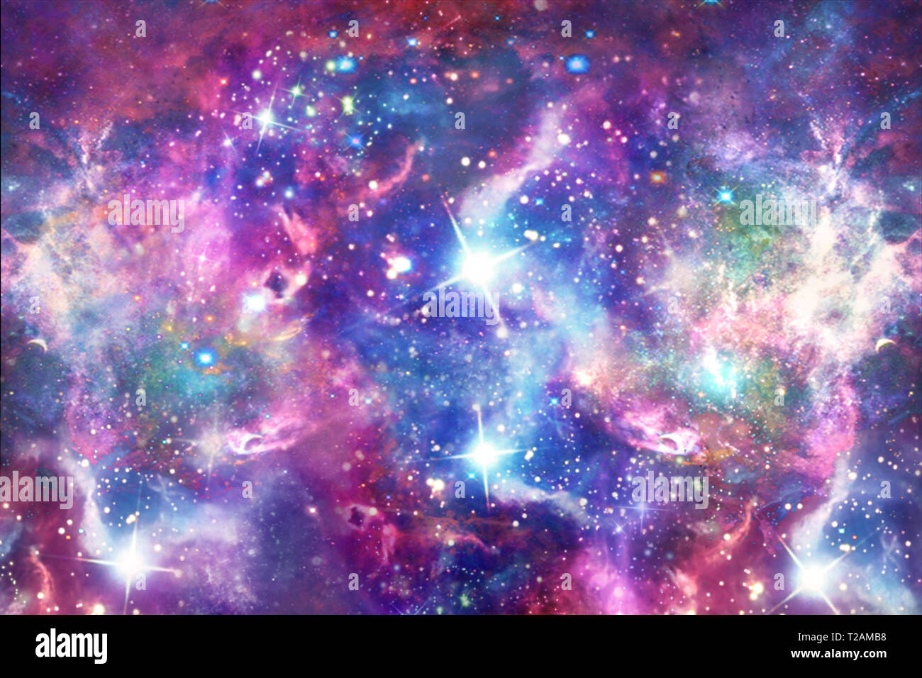 Ein abstraktes bunt Galaxy im Raum, die Schönheit des Universums, Cloud von Sternen, künstlerischen Hintergrund. Stockfoto