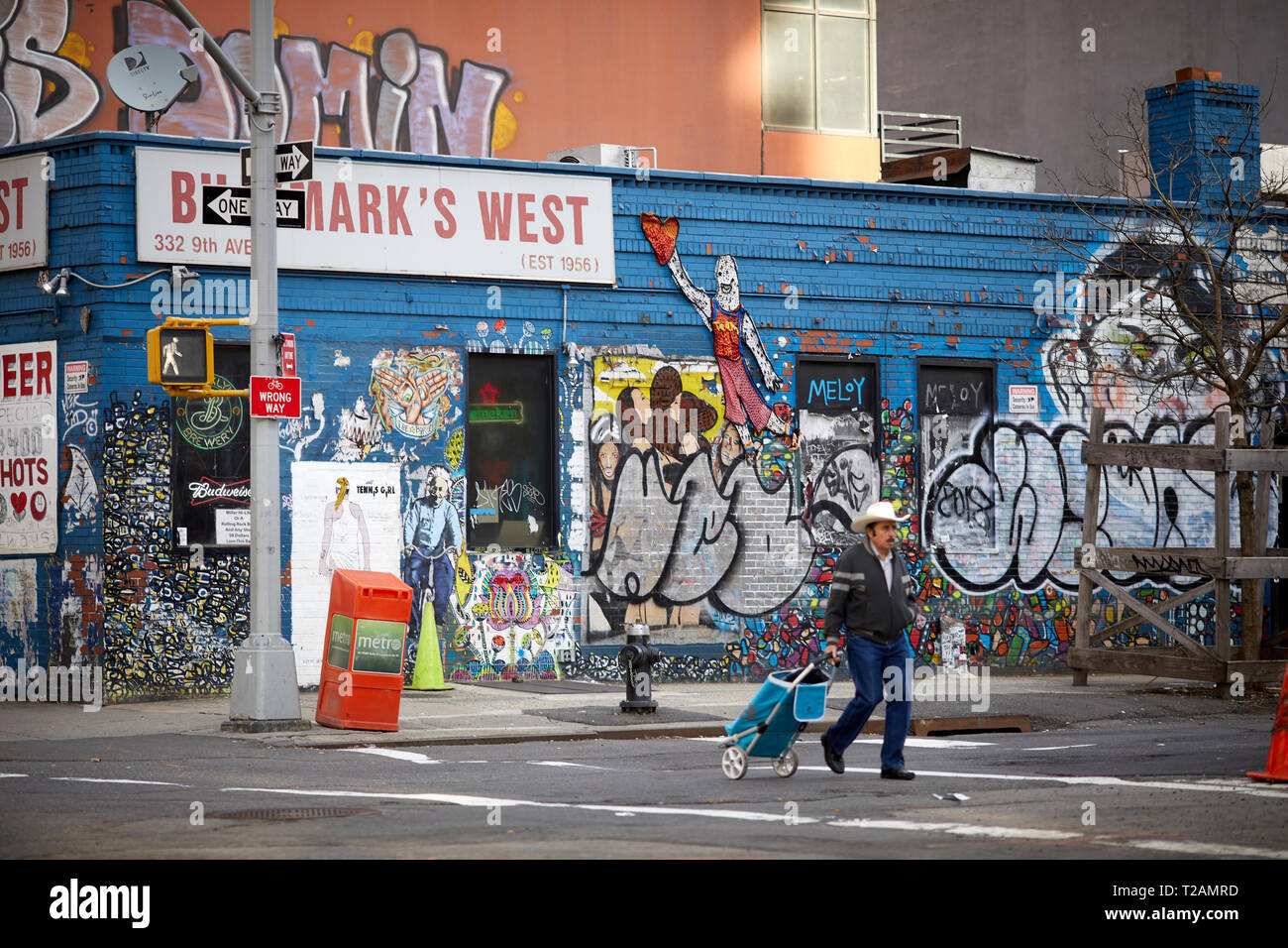 West Billymark's Graffiti umfasst eine Bar auf der 9. Avenue Chelsea Manhattan New York Stockfoto