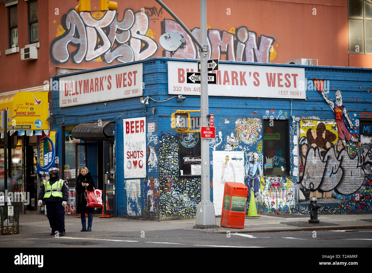 West Billymark's Graffiti umfasst eine Bar auf der 9. Avenue Chelsea Manhattan New York Stockfoto