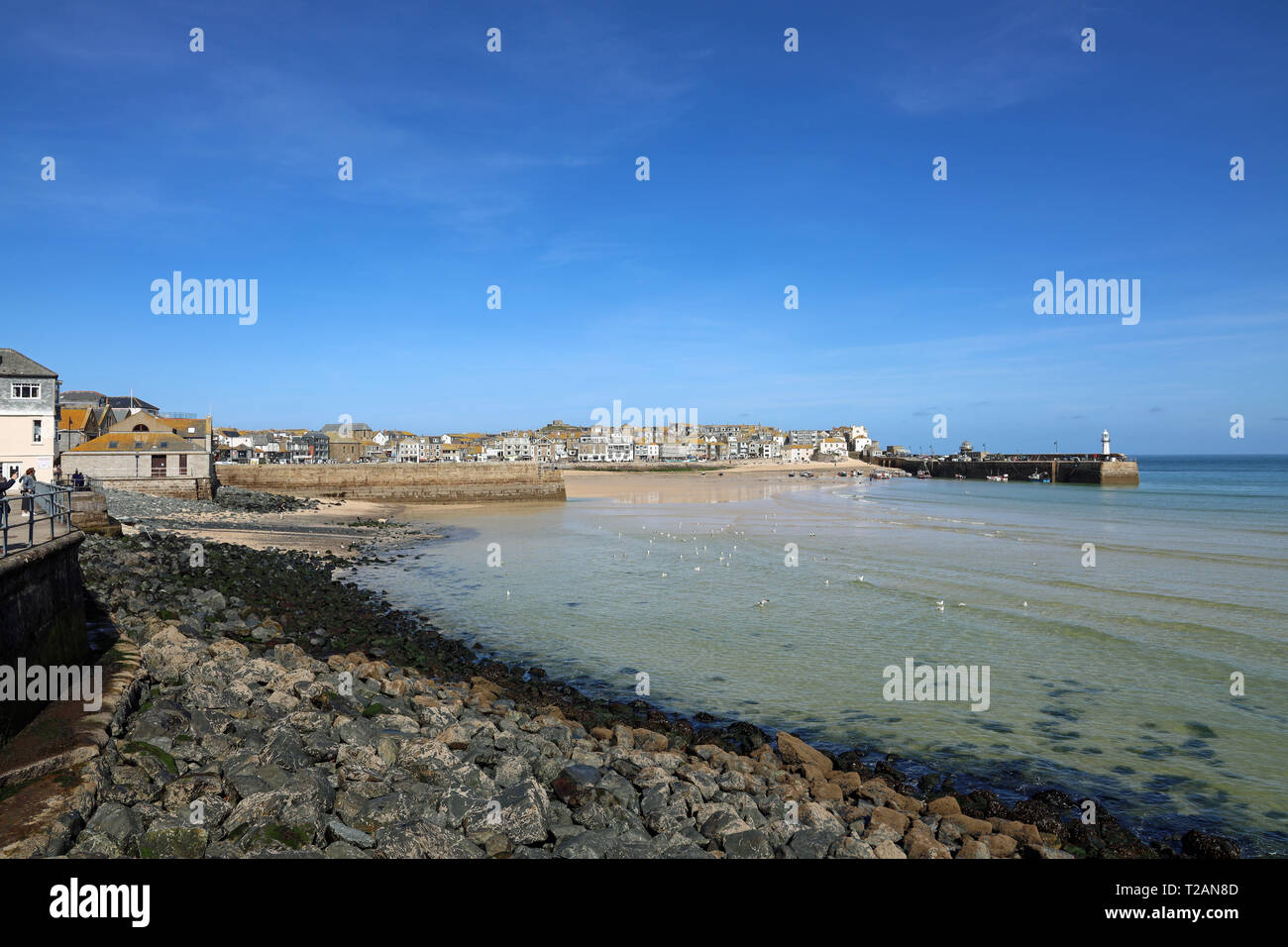 St Ives Hafen Cornwall Stockfoto