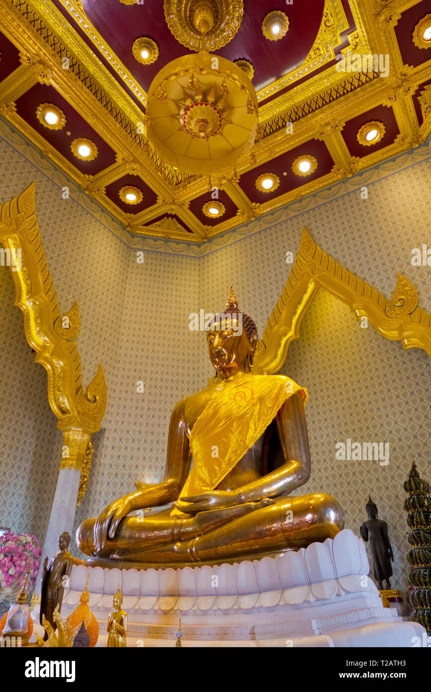 Den goldenen Buddha, Wat Traimit, Bangkok, Thailand Stockfoto