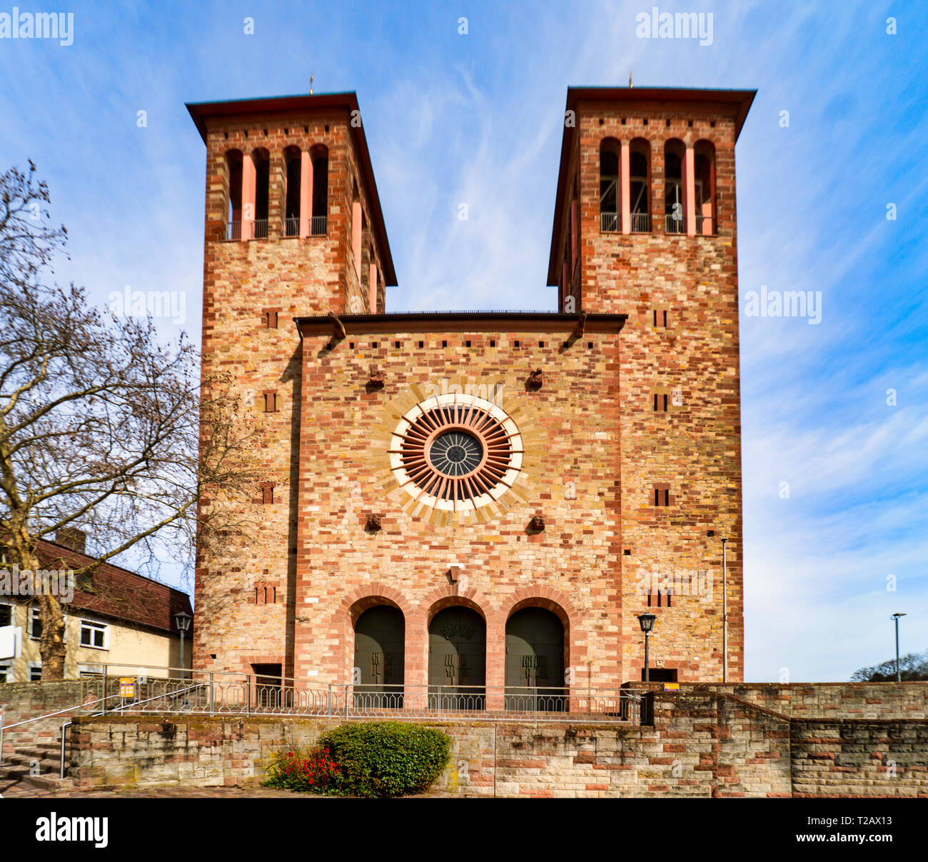 Kirche St. Georg in Bensheim, Bergstraße, Deutschland Stockfoto