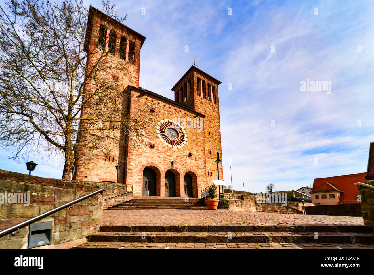 Kirche St. Georg in Bensheim, Bergstraße, Deutschland Stockfoto