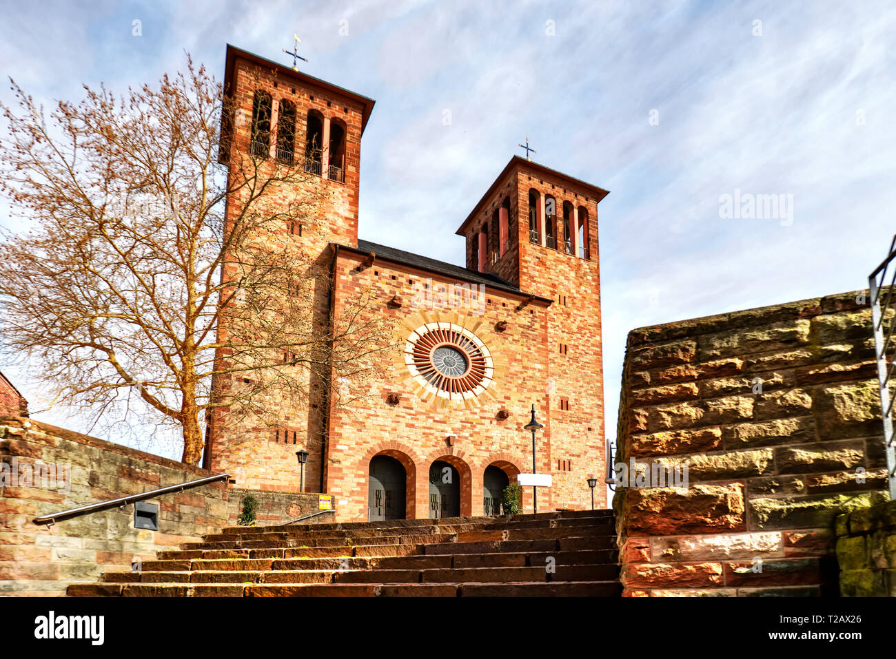 Kirche St. Georg in Bensheim, Bergstraße, Deutschland Stockfoto