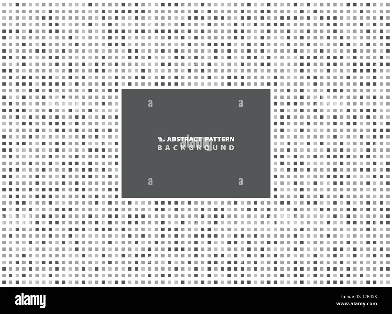Abstrakte minimal graues Quadrat Muster Hintergrund. Sie können für Ad, Poster, Artwork verwenden. Vector EPS 10. Stock Vektor