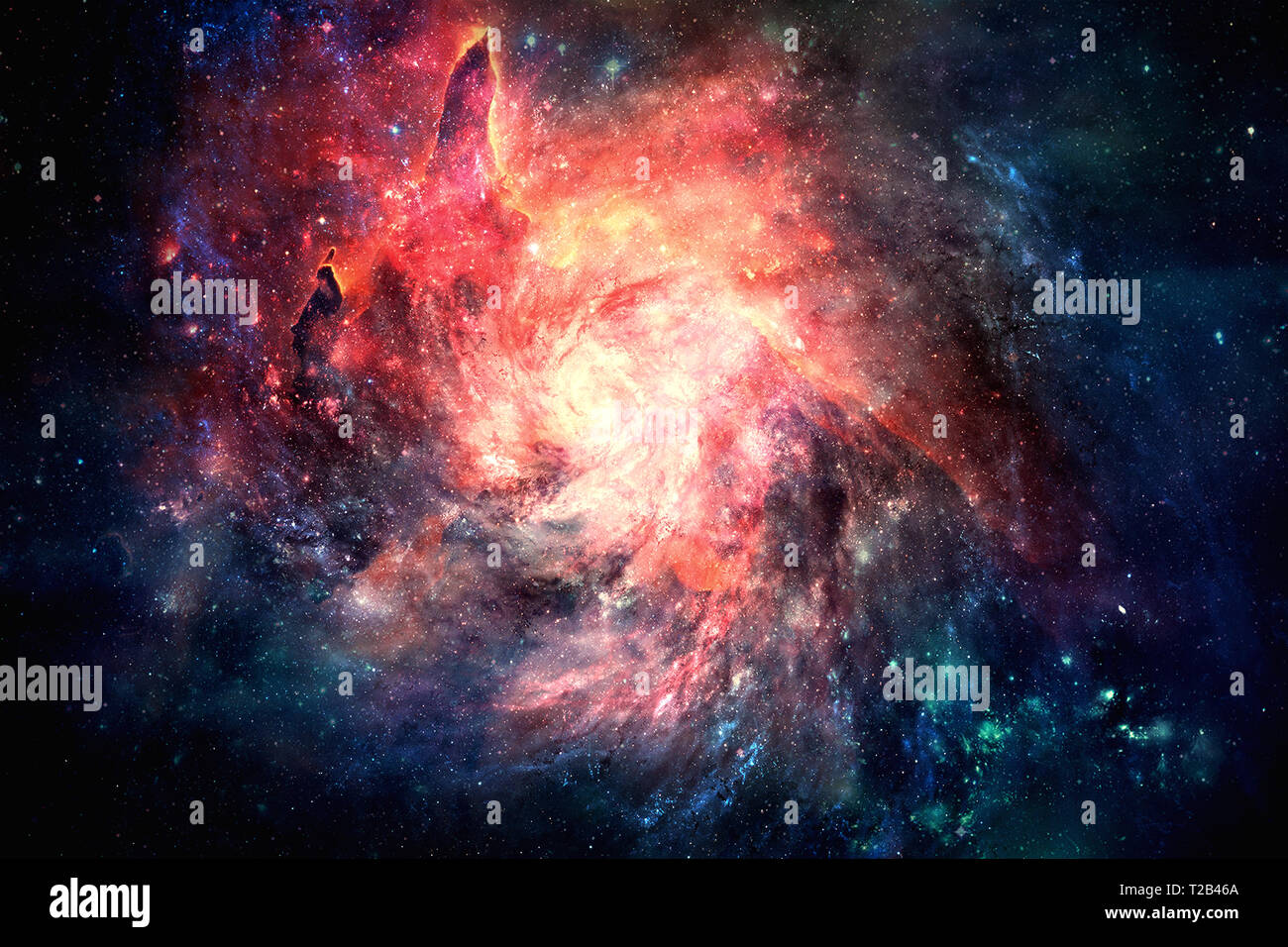 Abstrakte einzigartige Unglaublich schöne Spiralgalaxie artwork Hintergrund Stockfoto