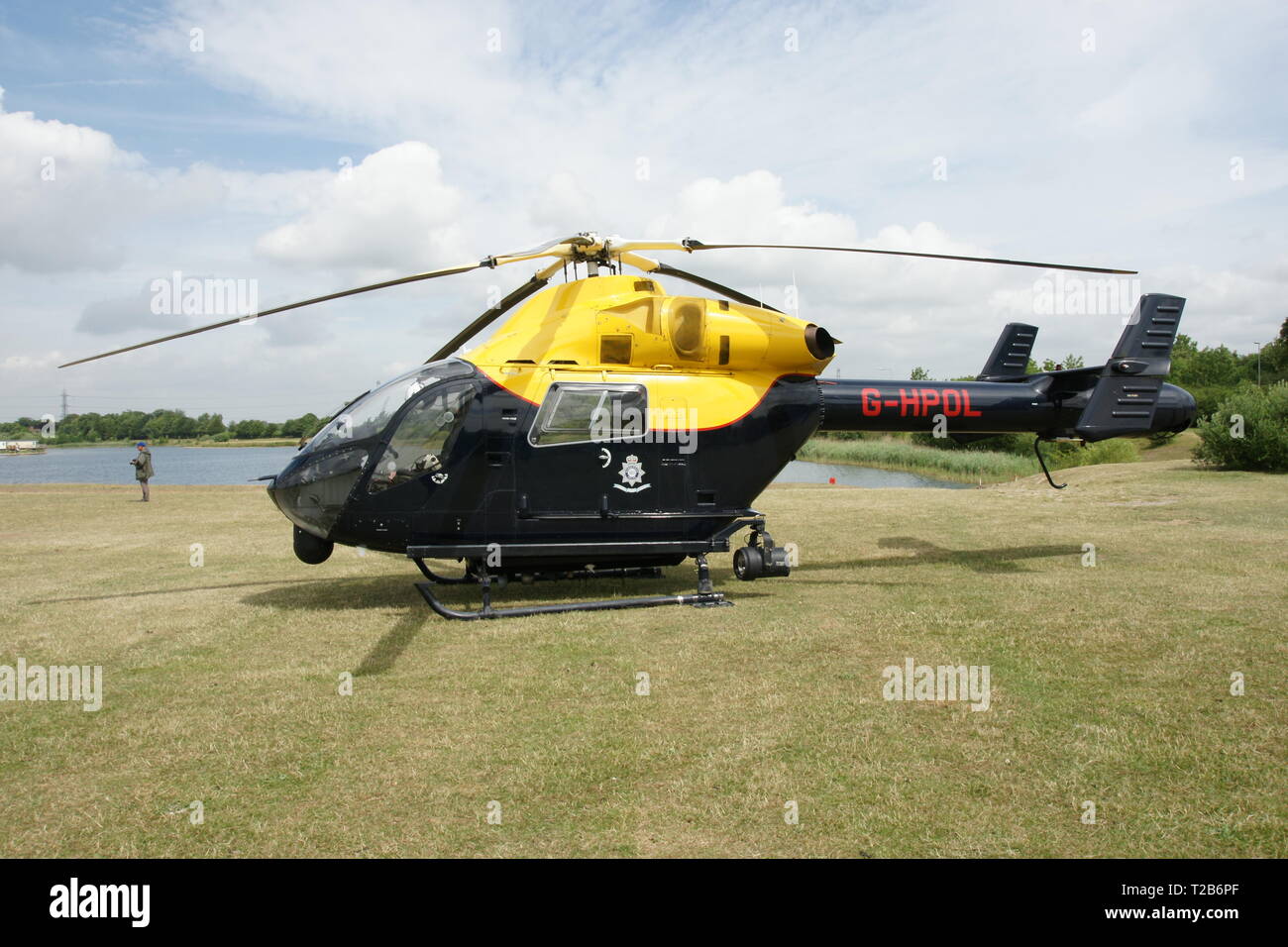 Nationale Polizei Air Service, Polizei air support Hubschrauber Stockfoto