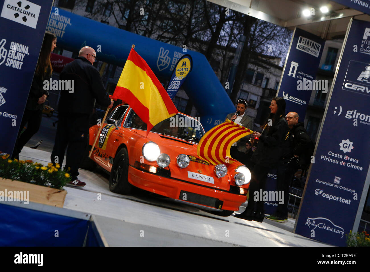 Start der 67th Edition von Moritz historische Rallye Costa Brava in Girona, Spanien am 15.03.2019 Stockfoto