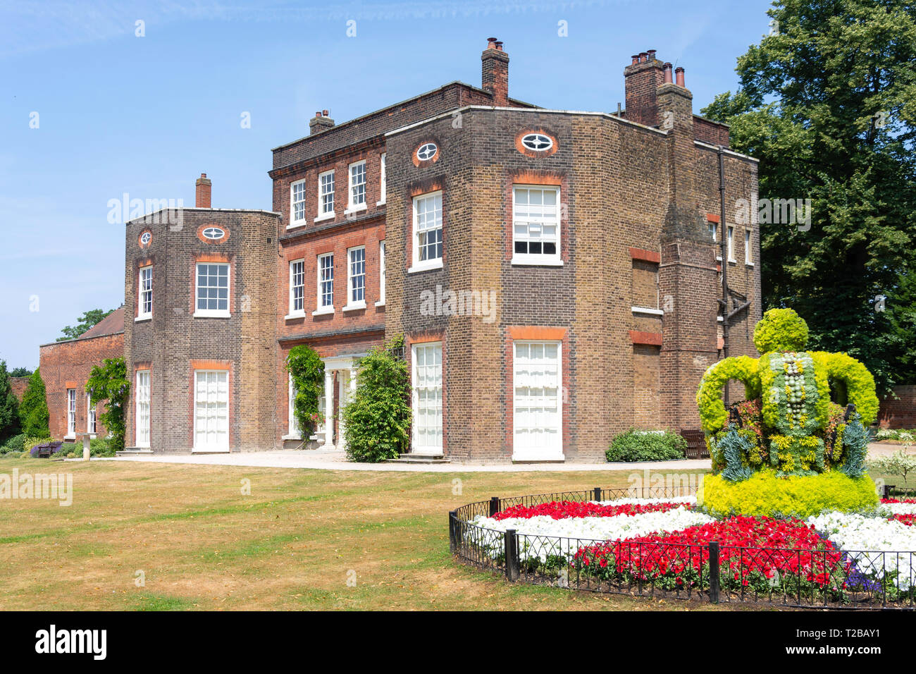 Langtons Haus aus dem 18. Jahrhundert, Langstons Gärten, Keswick Avenue, Hornchurch, London Borough von Havering, Greater London, England, Vereinigtes Königreich Stockfoto