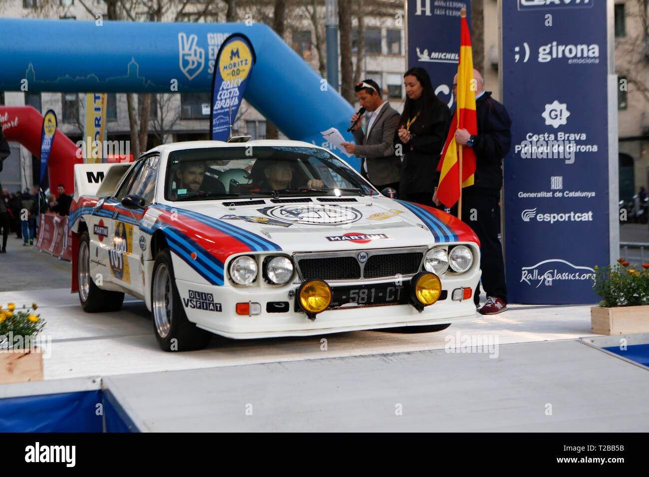 Start der 67th Edition von Moritz historische Rallye Costa Brava in Girona, Spanien am 15.03.2019 Stockfoto