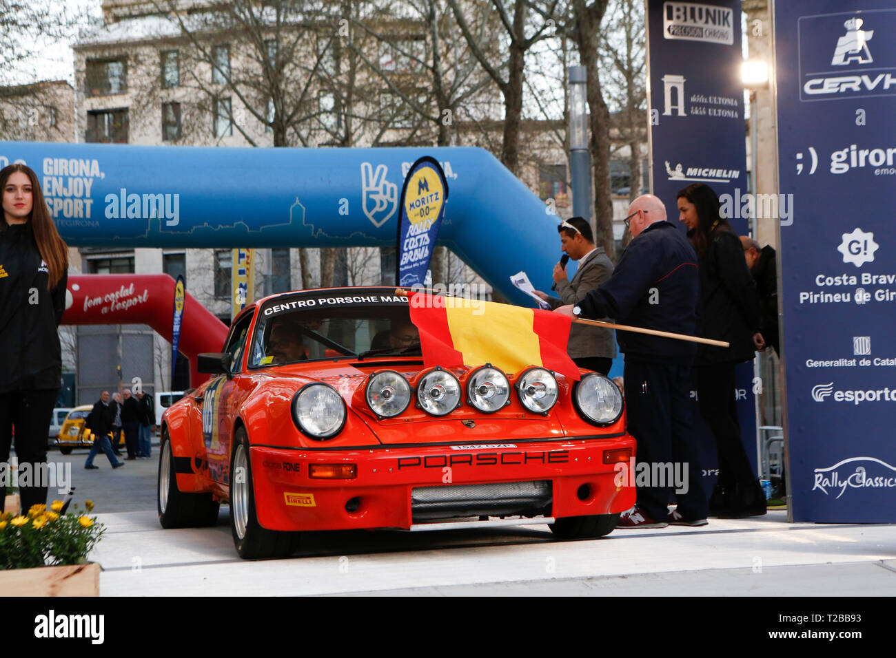 Start der 67th Edition von Moritz historische Rallye Costa Brava in Girona, Spanien am 15.03.2019 Stockfoto