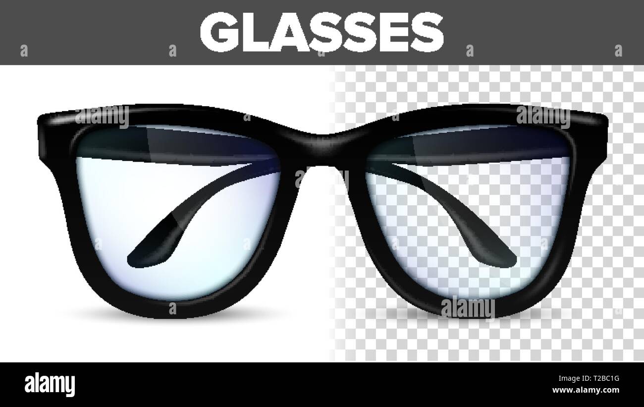 Mann Mann Brille Vektor Schwarz Klassische Brillen Glaser Vision Optische Linse 3d Realistische Abbildung Stock Vektorgrafik Alamy
