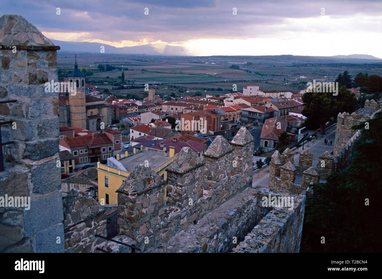 Die mittelalterlichen Mauern von Avila, Spanien Stockfoto