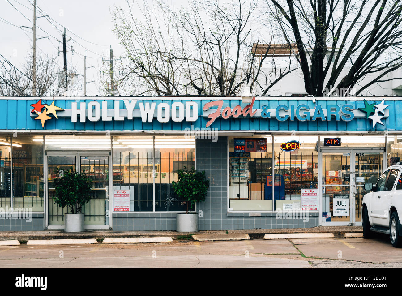 Hollywood Essen & Zigarren, in Montrose, Houston, Texas Stockfoto