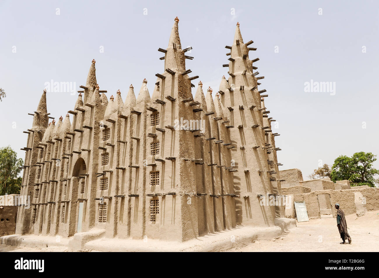 MALI, Mopti, Moschee aus Lehm gebaut Stockfoto