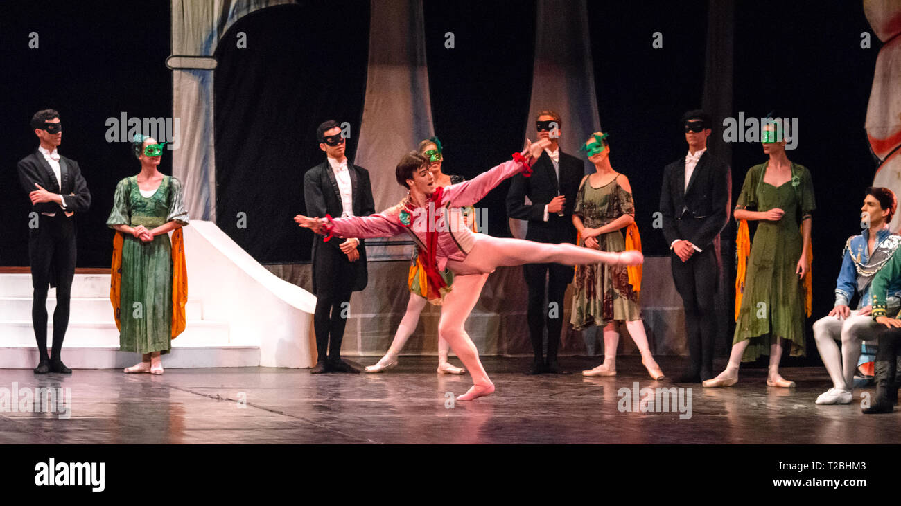 Cuban National Ballet spielt „Cinderella“ in Tearo La Caridad, Santa Clara, Kuba Stockfoto