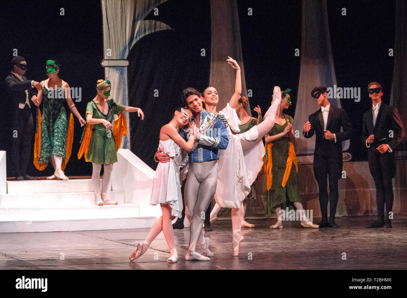 Cuban National Ballet spielt „Cinderella“ in Tearo La Caridad, Santa Clara, Kuba Stockfoto