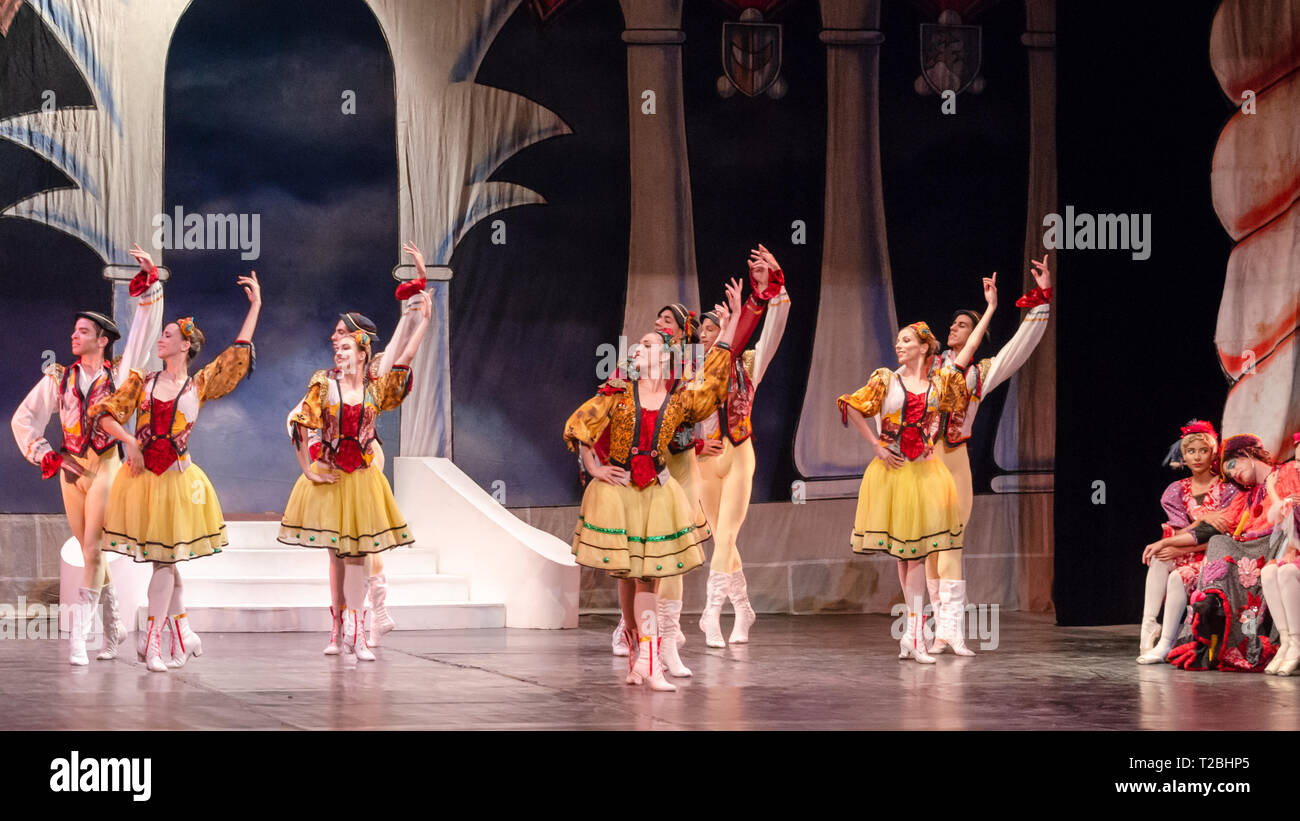 Cuban National Ballet spielt „Cinderella“ in Tearo La Caridad, Santa Clara, Kuba Stockfoto