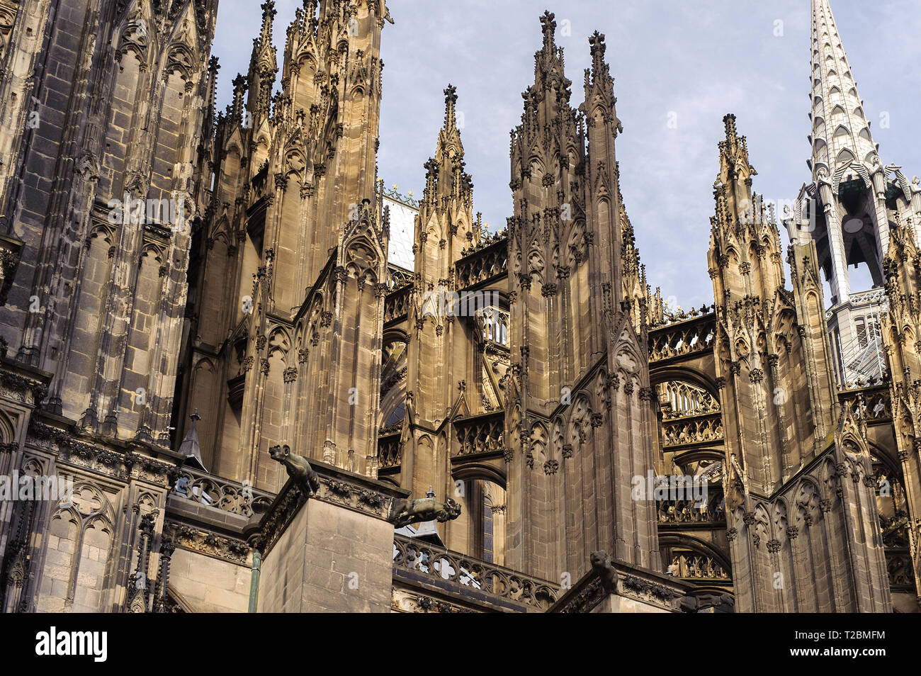 Architektonische Details der Kölner Dom Stockfoto