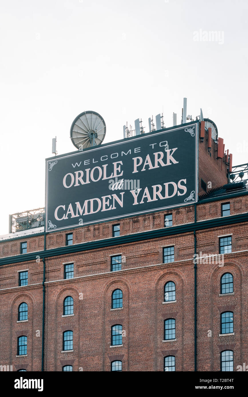 Oriole Park at Camden Yards Baseball Stadium in Baltimore, Maryland Stockfoto