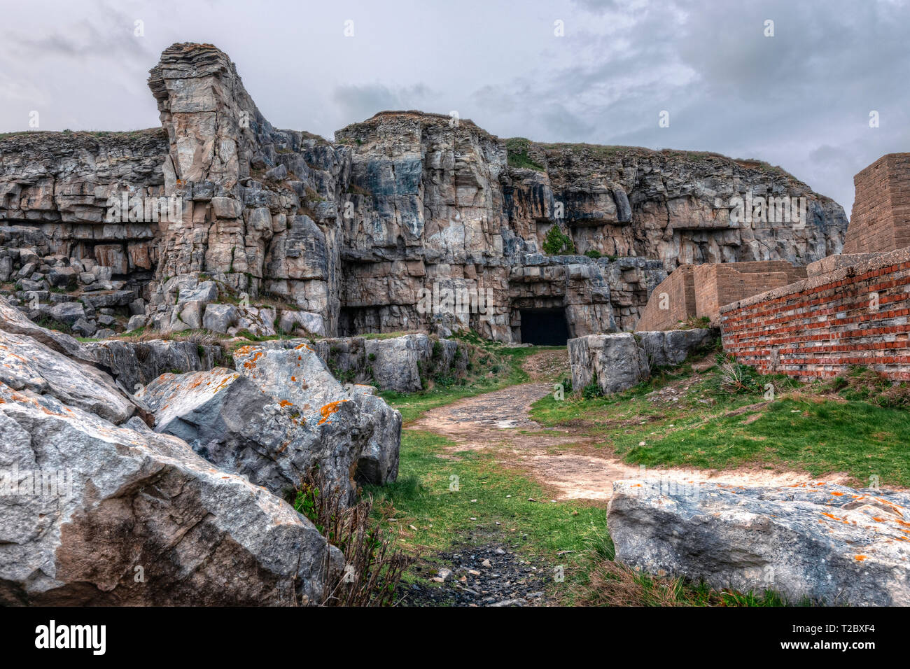 Winspit Steinbruch, Purbeck, Jurassic Coast, Dorset, England Stockfoto