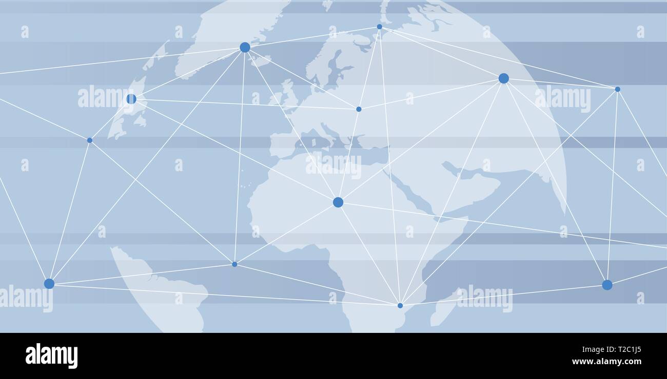 Digitales Netzwerk verbinden die Welt Vektor EPS Abbildung 10 Stock Vektor
