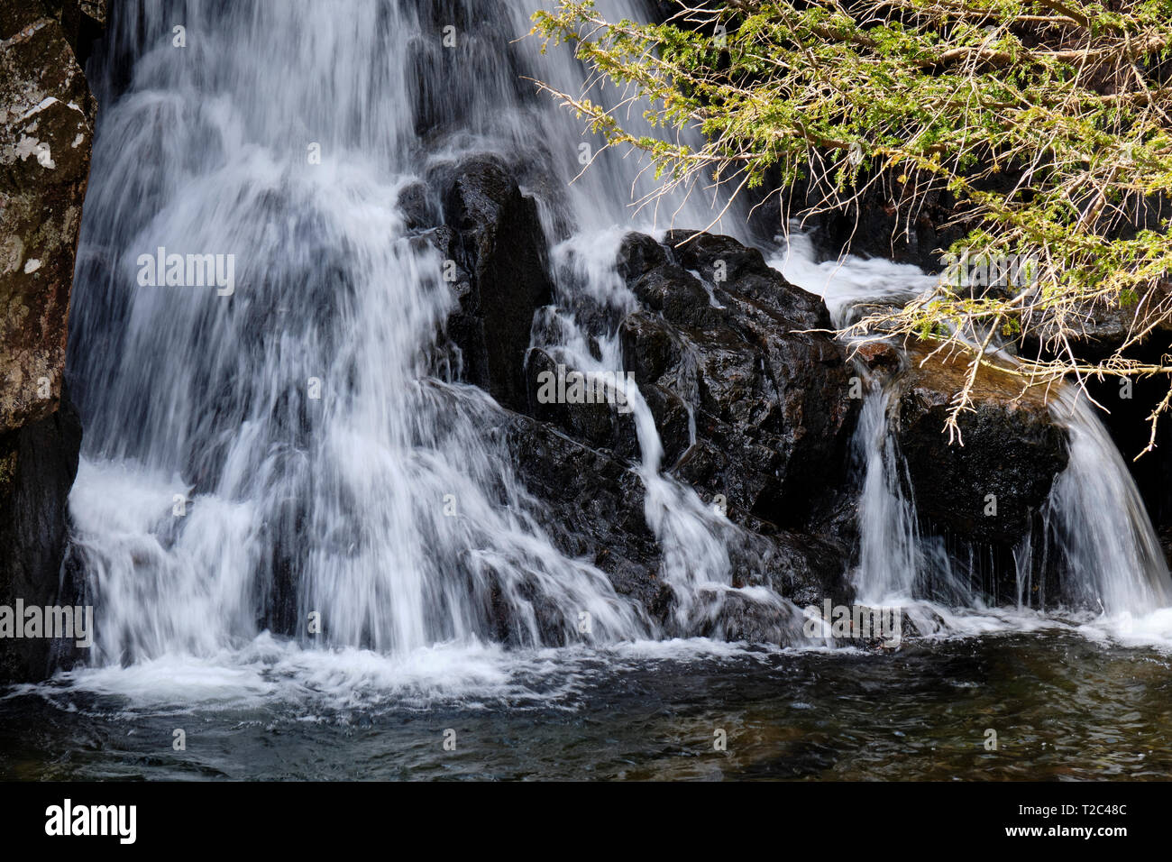 Stickle Ghyll Wasserfälle, Langdale, Lake District, Cumbria Stockfoto