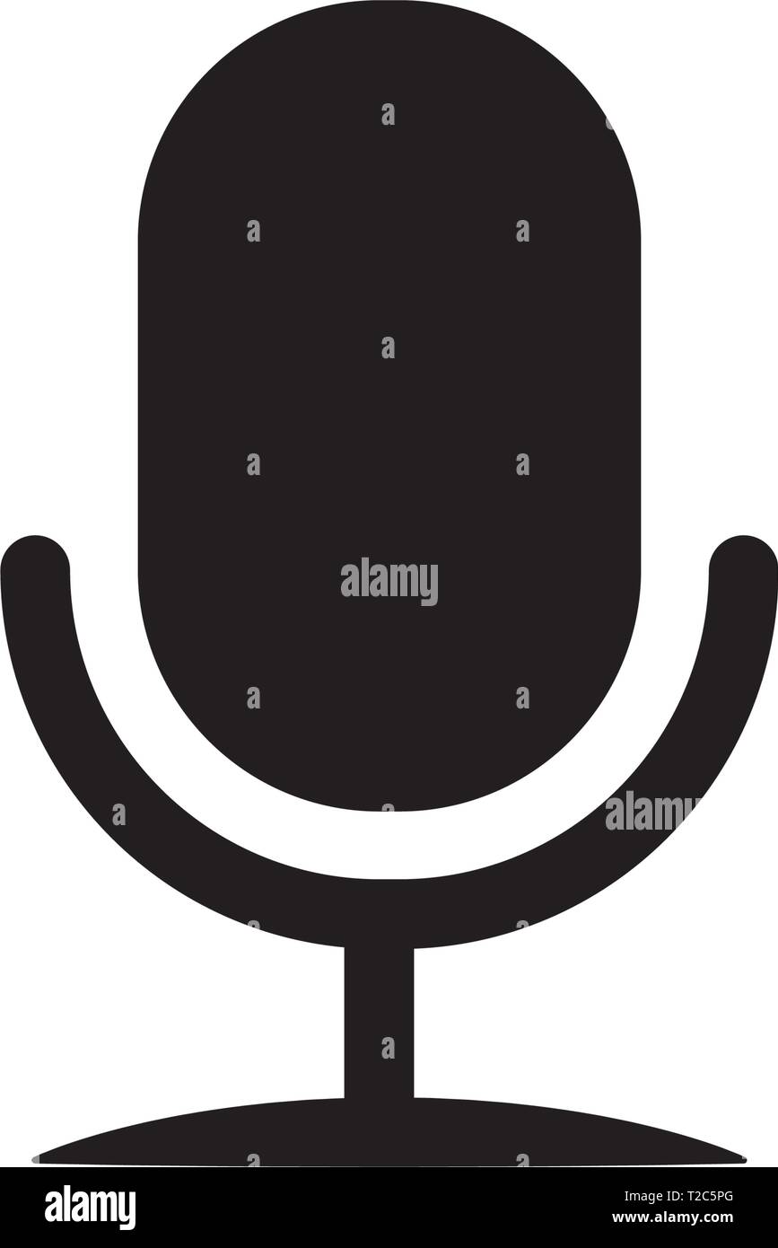 Mikrofon Symbol Vektor Stock Vektor