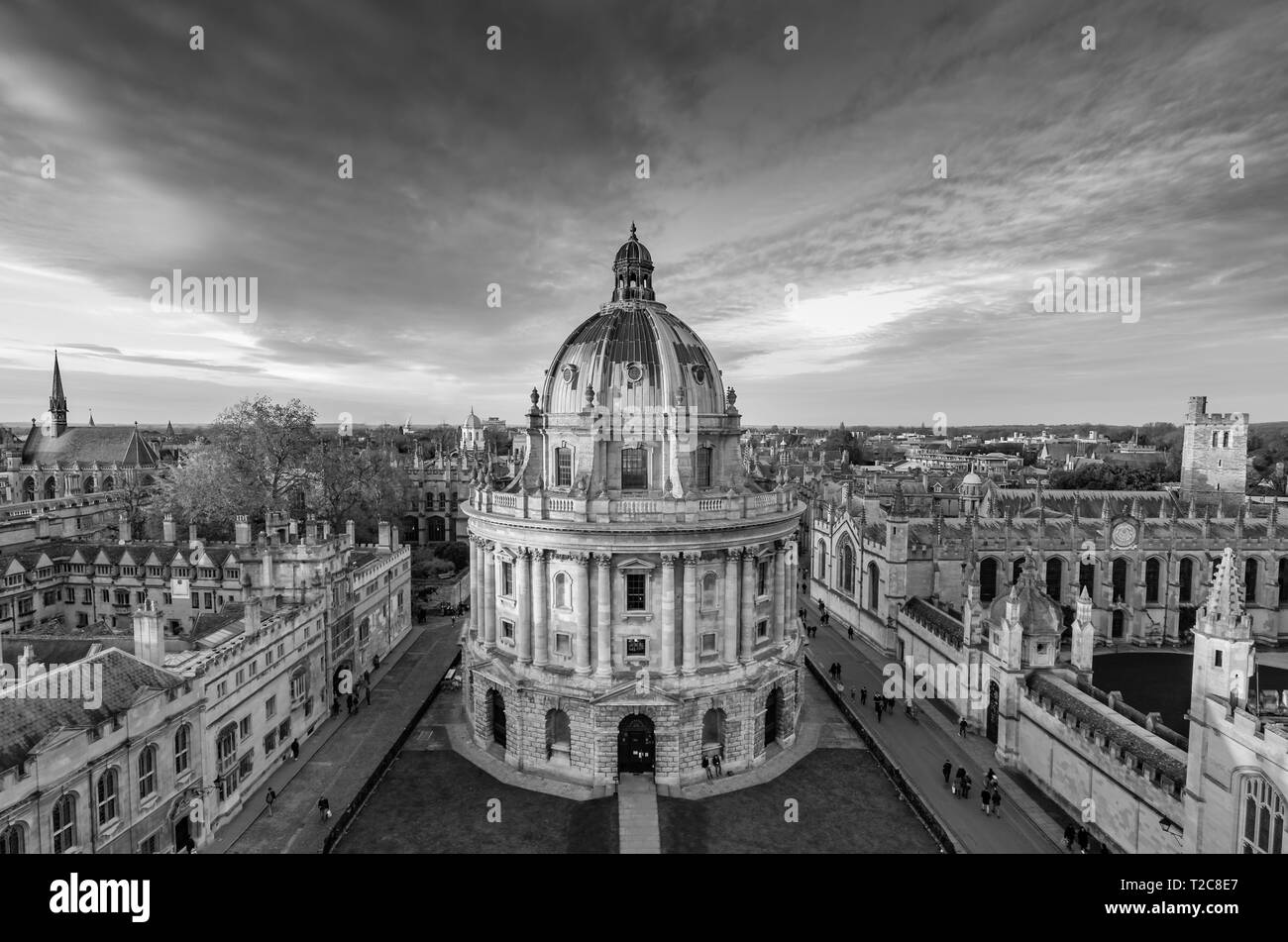 Schwarz-weiß Bild von Radcliffe Camera in Oxford. Stockfoto
