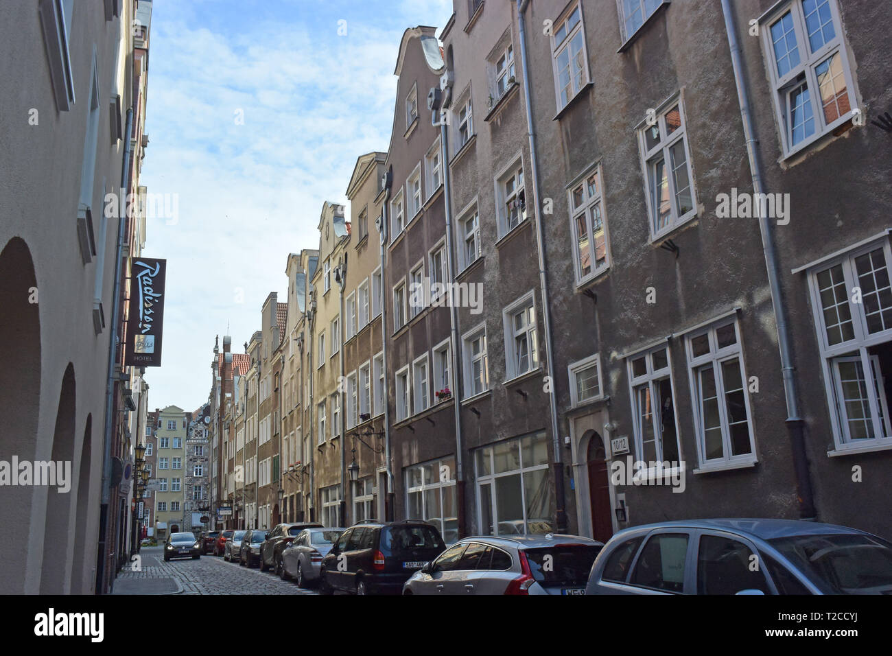 Danzig, Polen. 08 Juli, 2018. Historische Gebäude in der Altstadt von Danzig. Danzig (Polnisch Gdansk) ist eine Hafenstadt an der Ostseeküste von Polen. Quelle: Holger Hollemann/dpa/Alamy leben Nachrichten Stockfoto