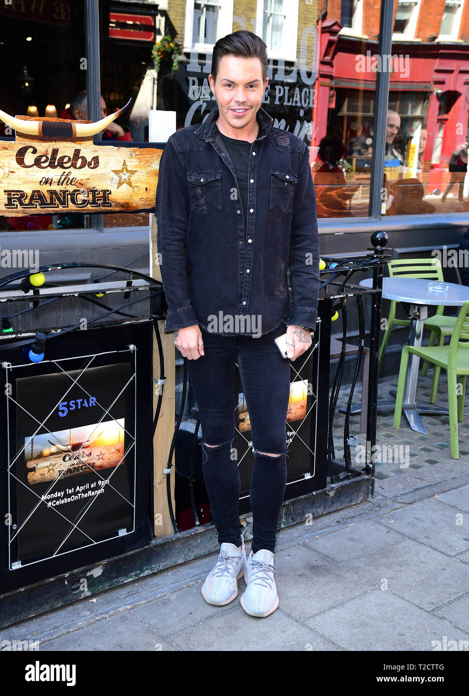 Bobby Norris an der 5-Sterne Celebs auf der Ranch Pressevorstellung in Jerusalem, Bar & Küche, London. Stockfoto