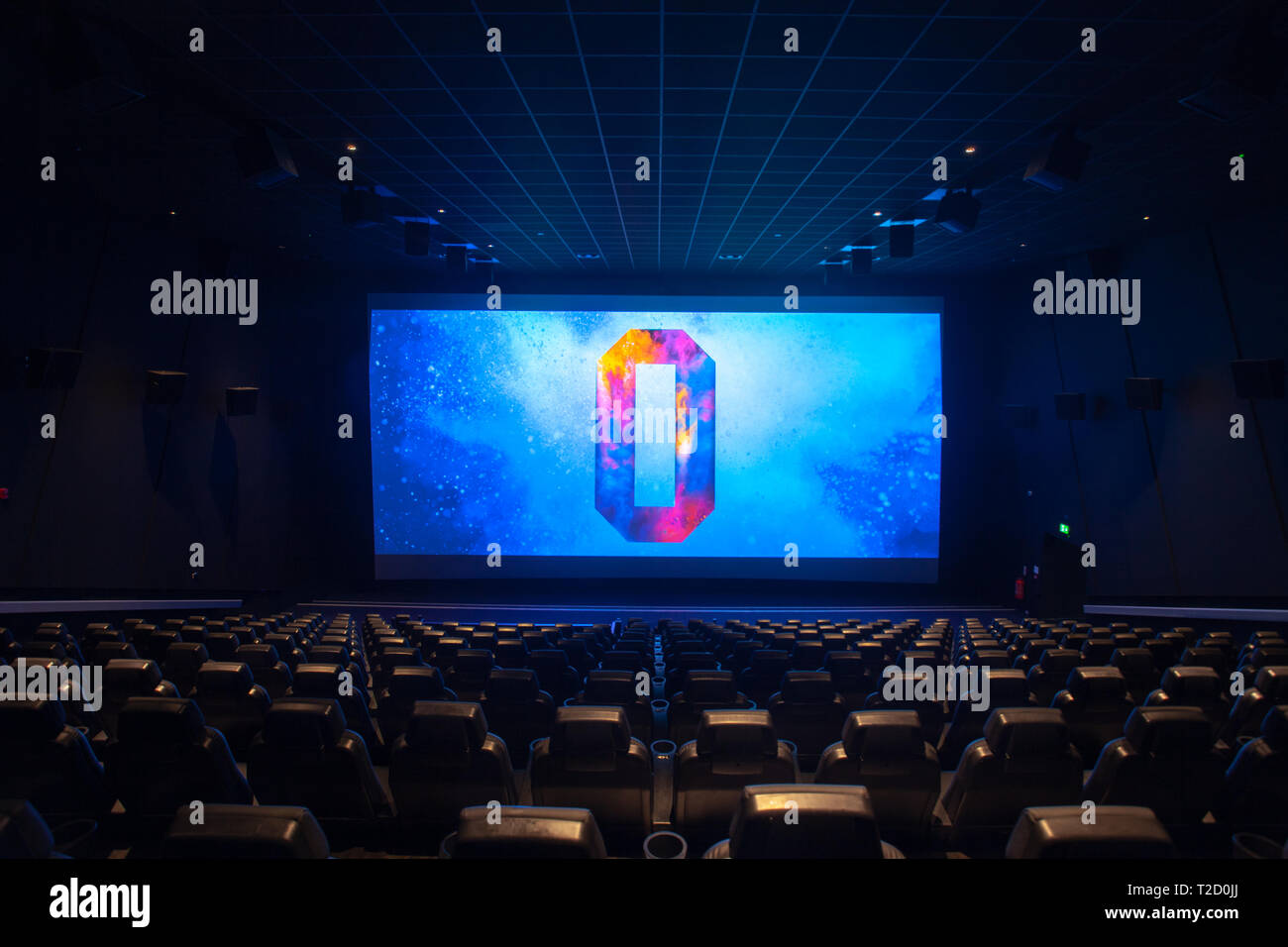 Kino Kino Sitze und Innenausstattung Stockfoto