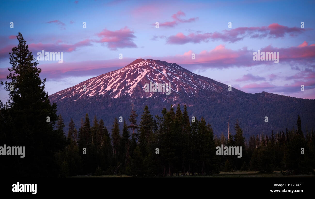 Mount Bachelor im Oregon Kaskaden Stockfoto