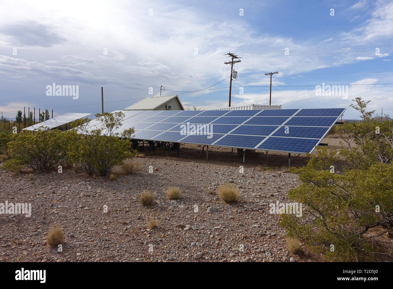 Der einzige privat geführte Solar Farm im amerikanischen Südwesten, Generierung von knapp über 10 Kw, in Otero County New Jersey Stockfoto