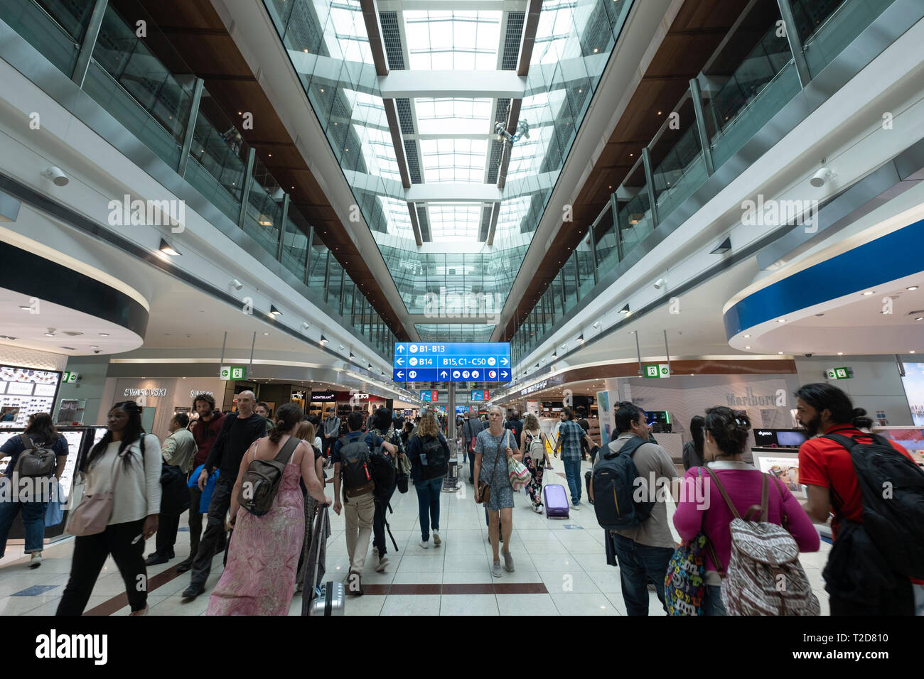 Der internationale Flughafen Dubai, Vereinigte Arabische Emirate Stockfoto