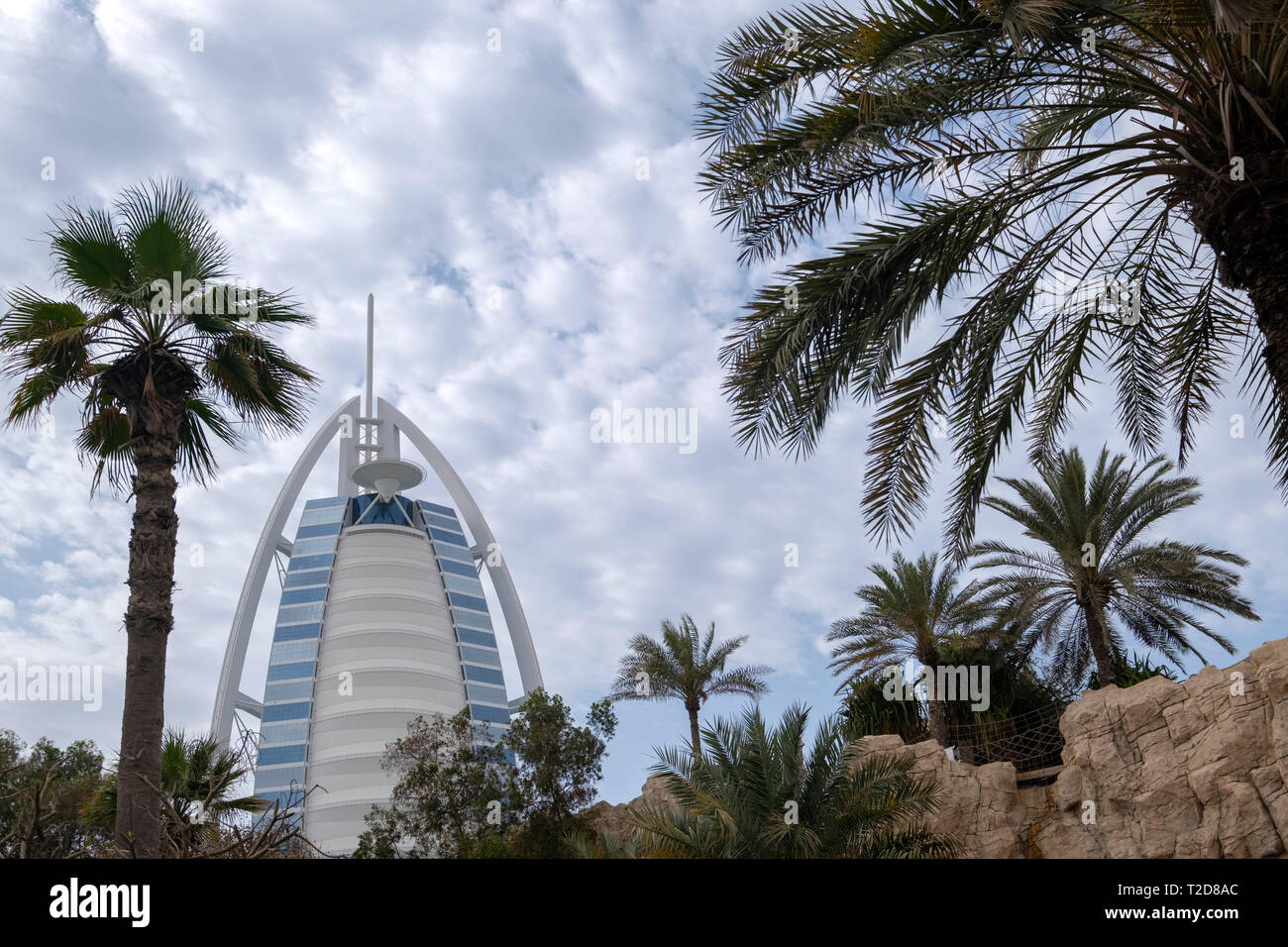 Jumeirah Burj Al Arab Hotel in Dubai, Vereinigte Arabische Emirate Stockfoto
