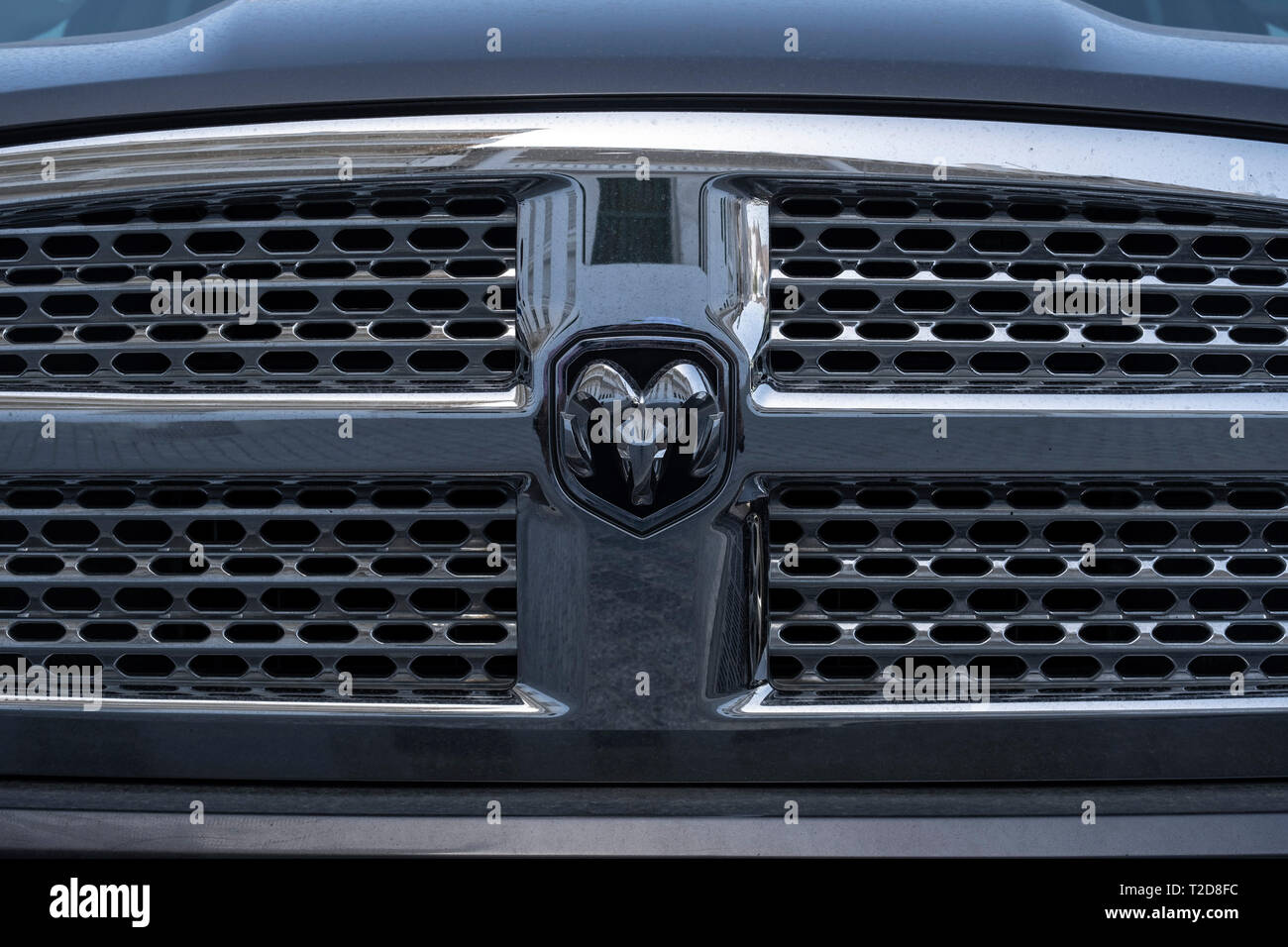 Dodge Ram Emblems Stockfoto