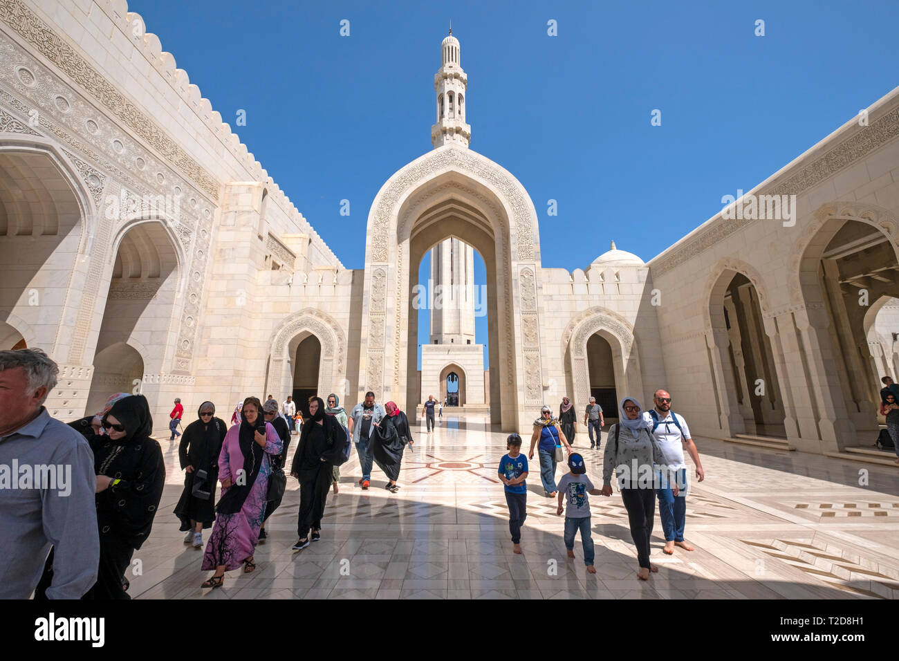 Sultan Qaboos Grand Mosque in Muscat, Oman Stockfoto