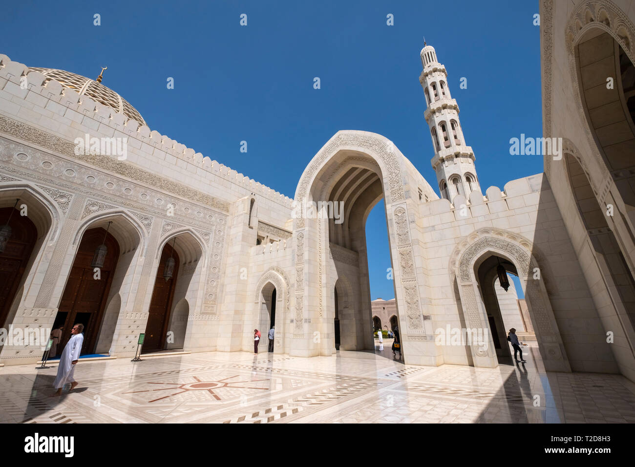 Sultan Qaboos Grand Mosque in Muscat, Oman Stockfoto