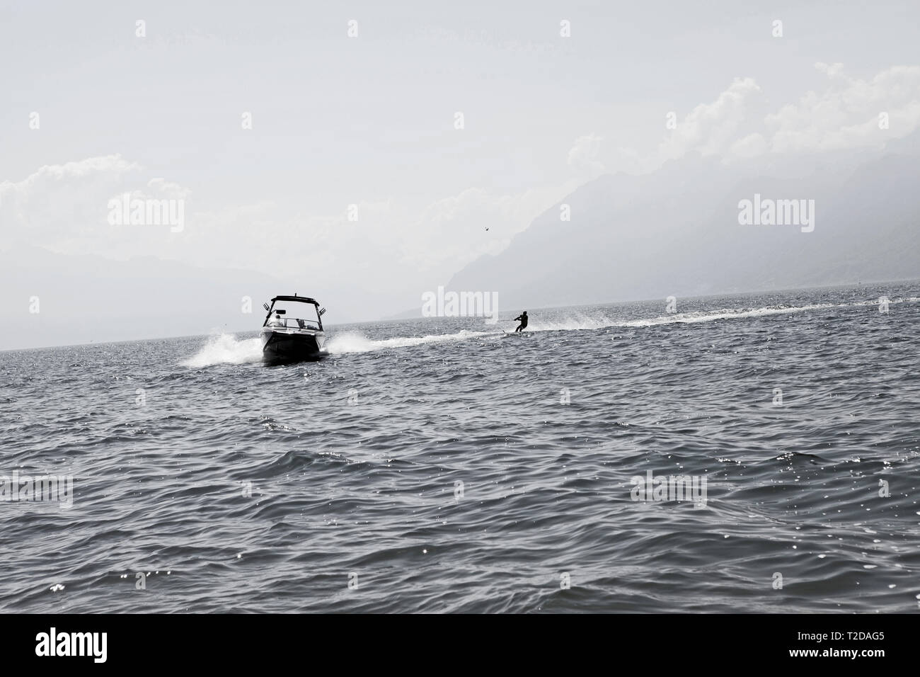 Wasserski in Süd Frankreich Stockfoto