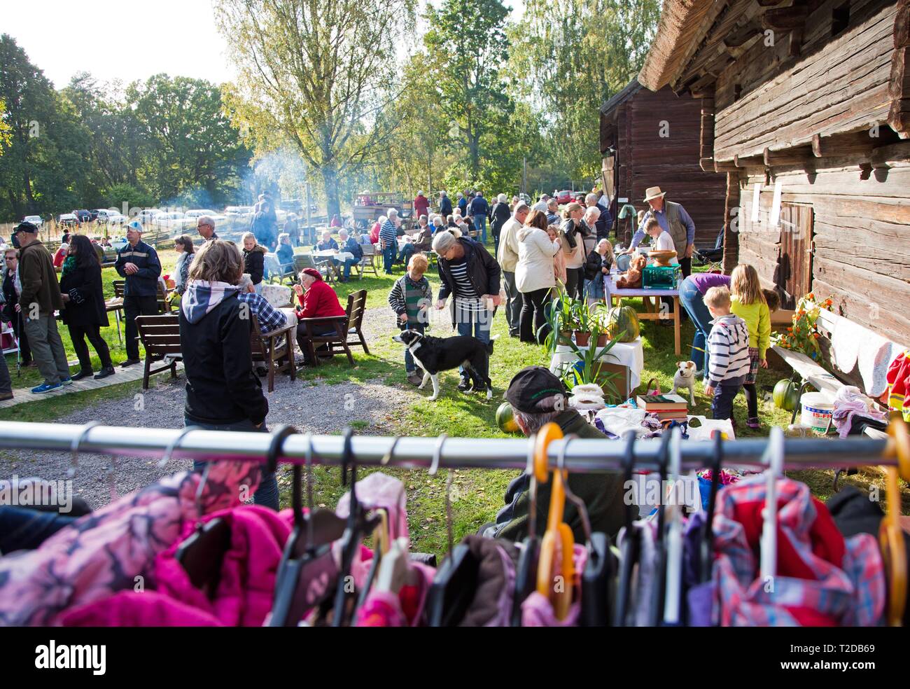 SALVEDAL 2015-10-03 ein Erntefest mit Markt. Foto Jeppe Gustafsson Stockfoto