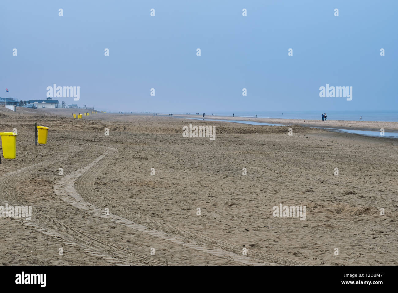 Einsamen Strand, Den Haag, Niederlande Stockfoto